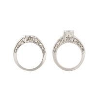 Designer Tacori Engagement Set Semi-mount in Platinum - Image 2