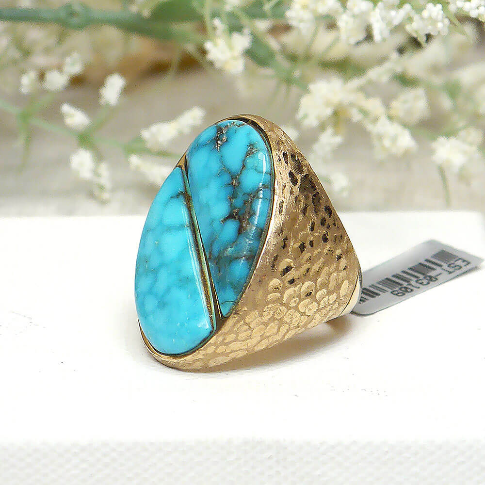 Ethically Sourced Turquoise Ring | Recycled 14k Gold | Made in USA –  Lackadazee