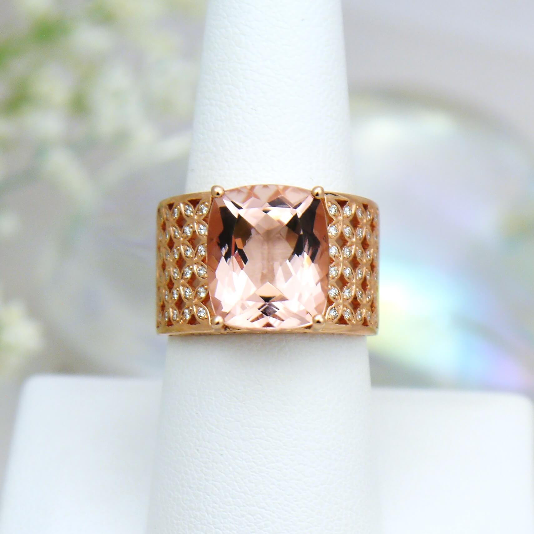 14kt Rose Gold Thin Diamond Ring Band Wedding Engagement Stack Dainty –  Brilliant Facets