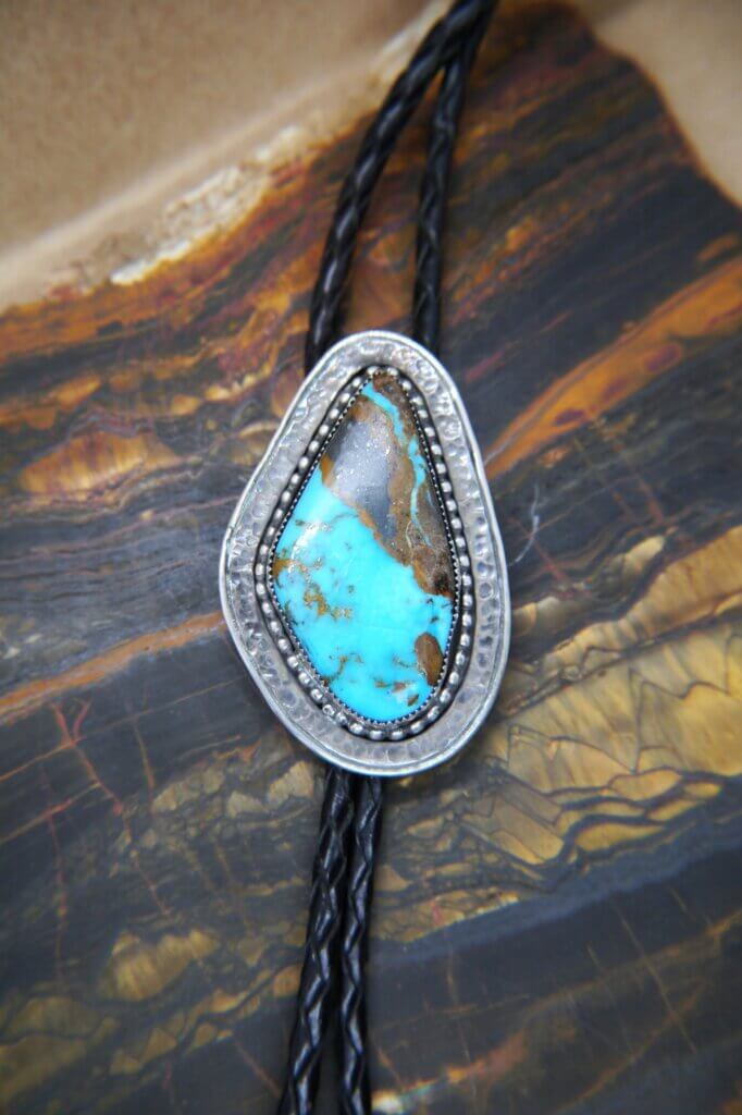 Custom Turquoise Sterling Silver Bolo Tie | Jewelsmith