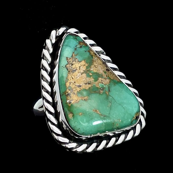 Handmade Royston Turquoise Ring in Sterling Silver - Image 3