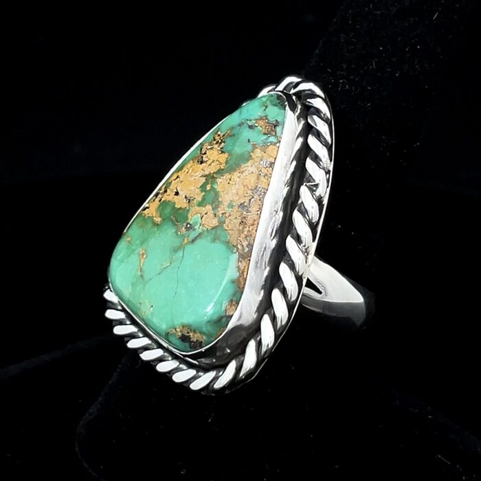 Handmade Royston Turquoise Ring in Sterling Silver - Image 2