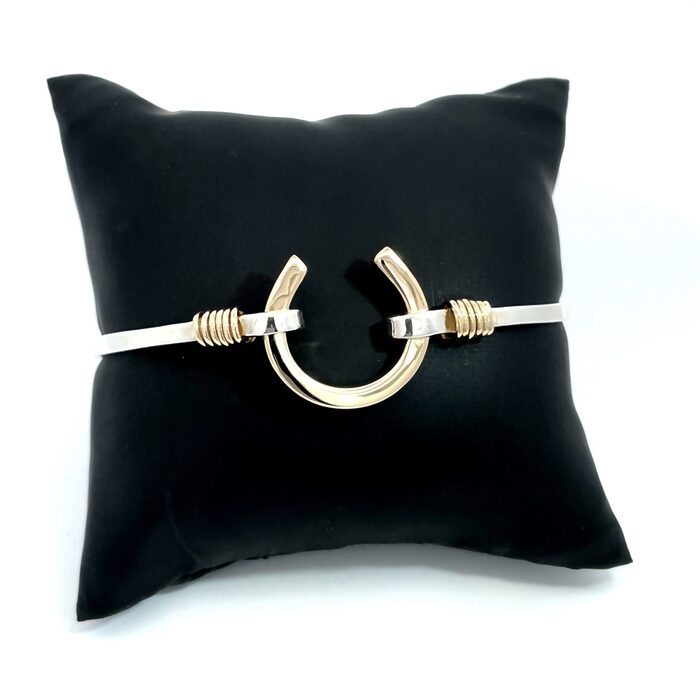 Handmade 14k & Sterling Silver Horseshoe Bracelet