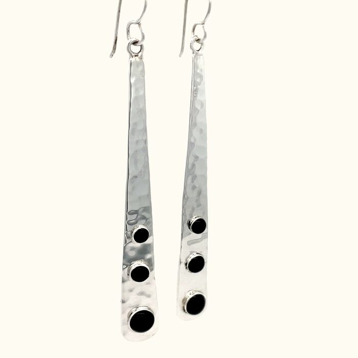 Black Onyx Earring in Sterling Silver - Image 5